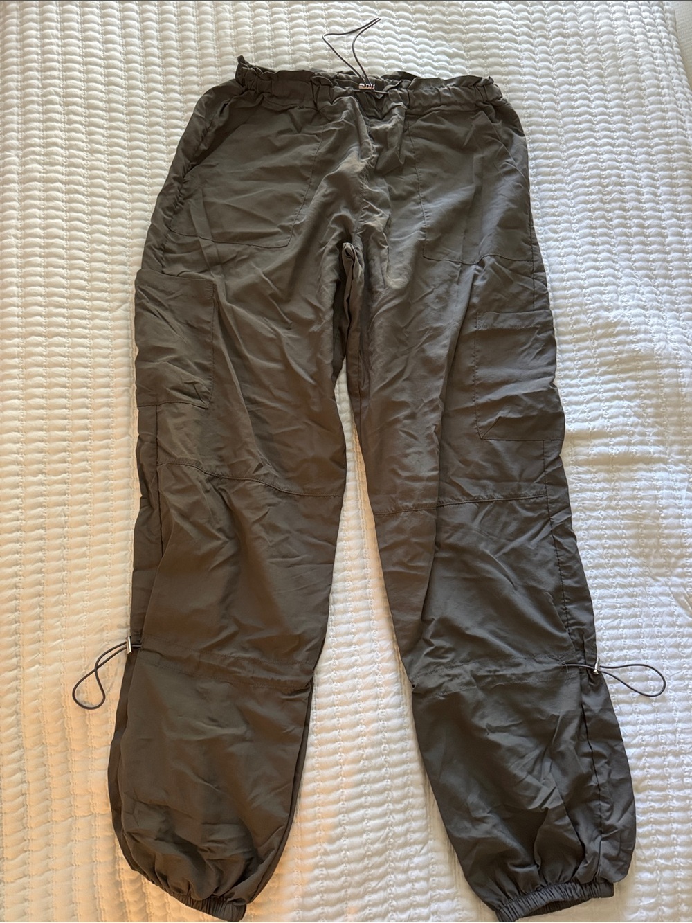 Amazon Olive Green Drawstring Track Pants